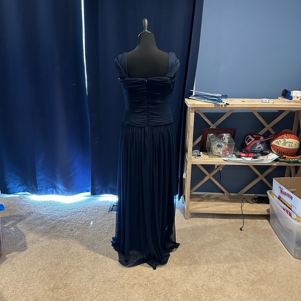 JS Collections navy blue gown - Picture 4 of 6